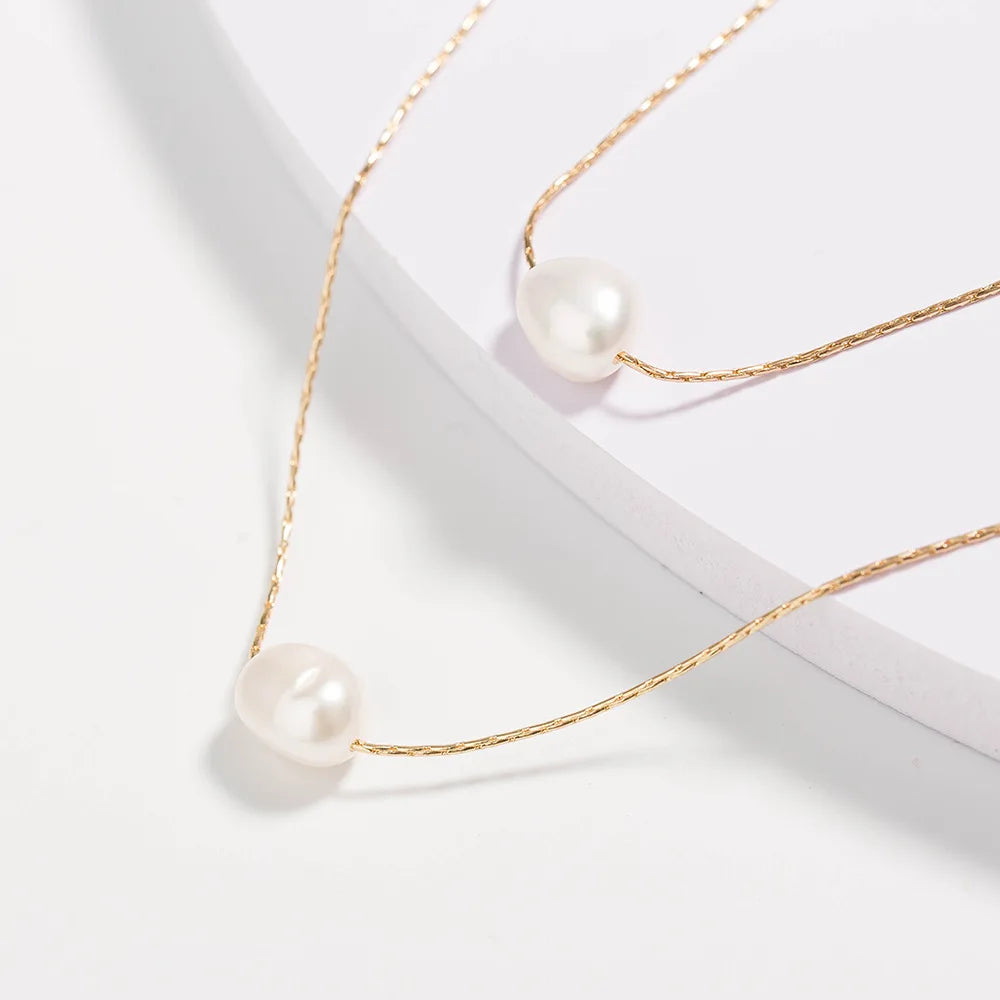 Selene Pearl Layered Necklace