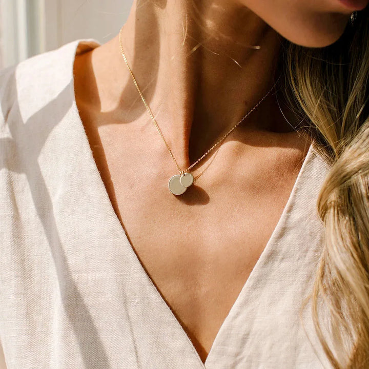 Celia Duo Disc Necklace