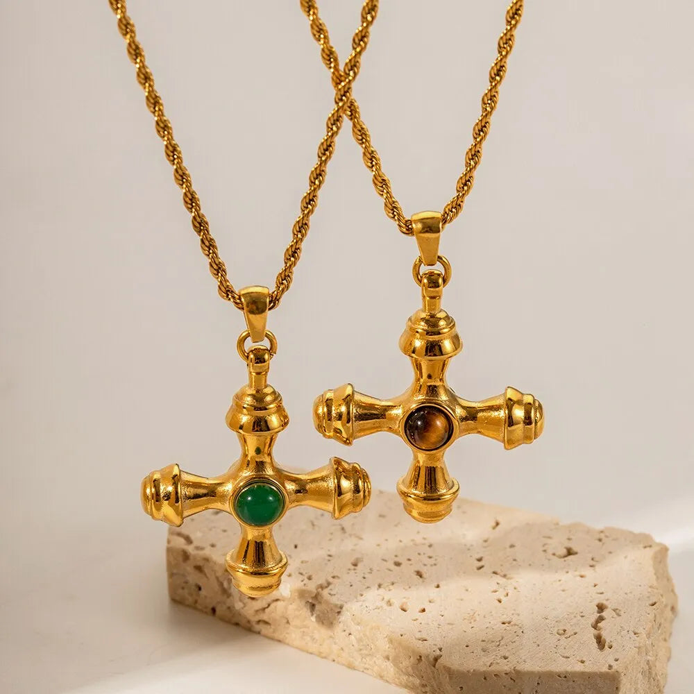 Cassian Cross Gold Necklace