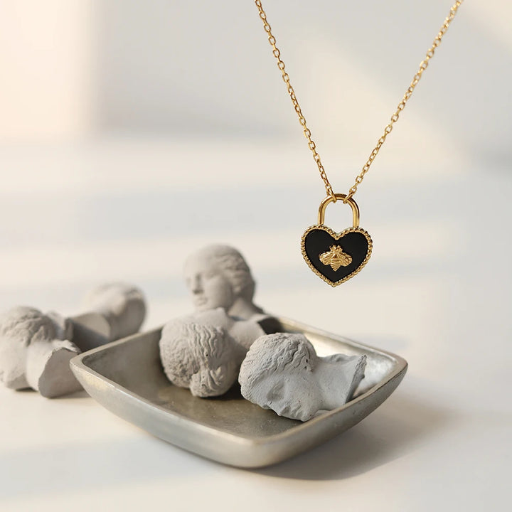 Amelie Heartlock Gold Necklace