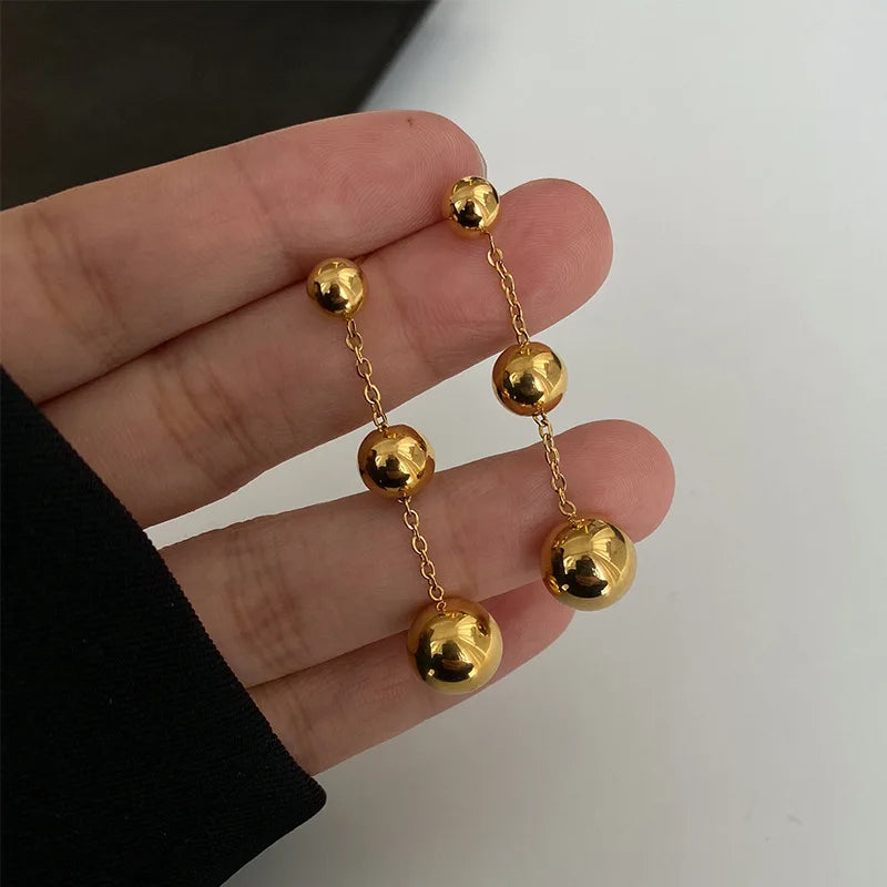 Cascade Sphere Drop Earrings