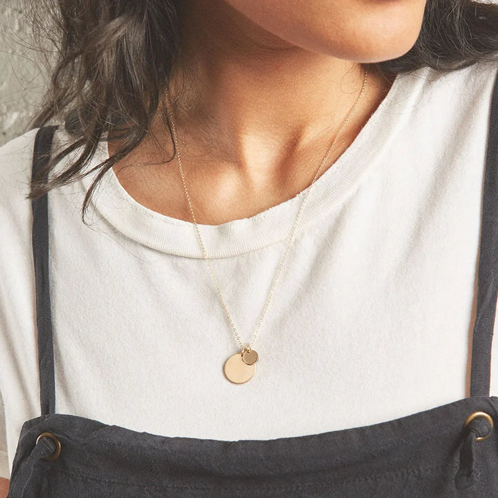 Celia Duo Disc Necklace