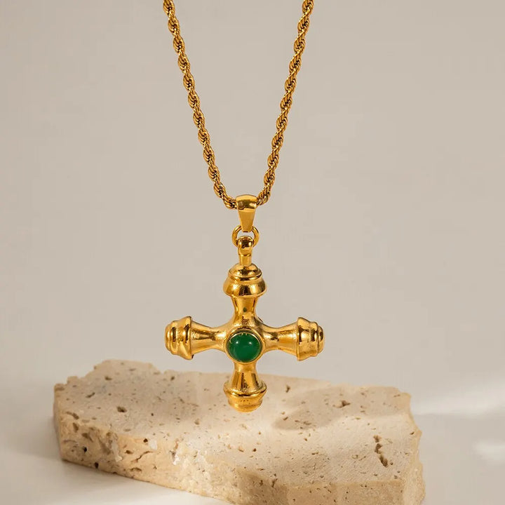 Cassian Cross Gold Necklace