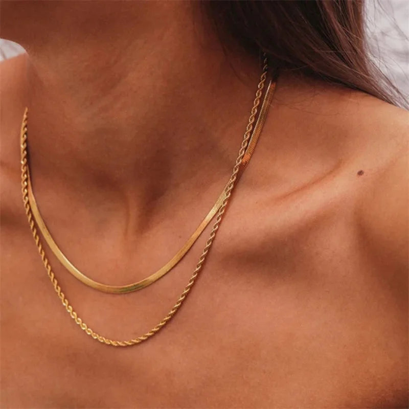 Lyra Layered Gold Necklace