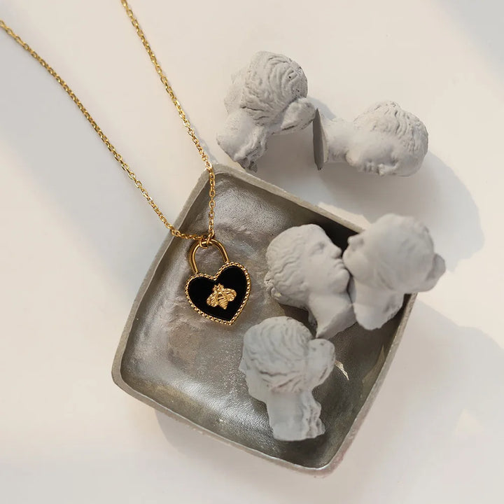 Amelie Heartlock Gold Necklace