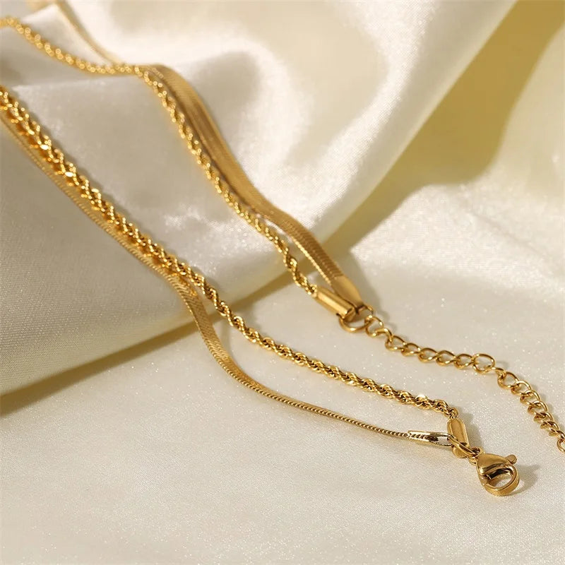 Lyra Layered Gold Necklace