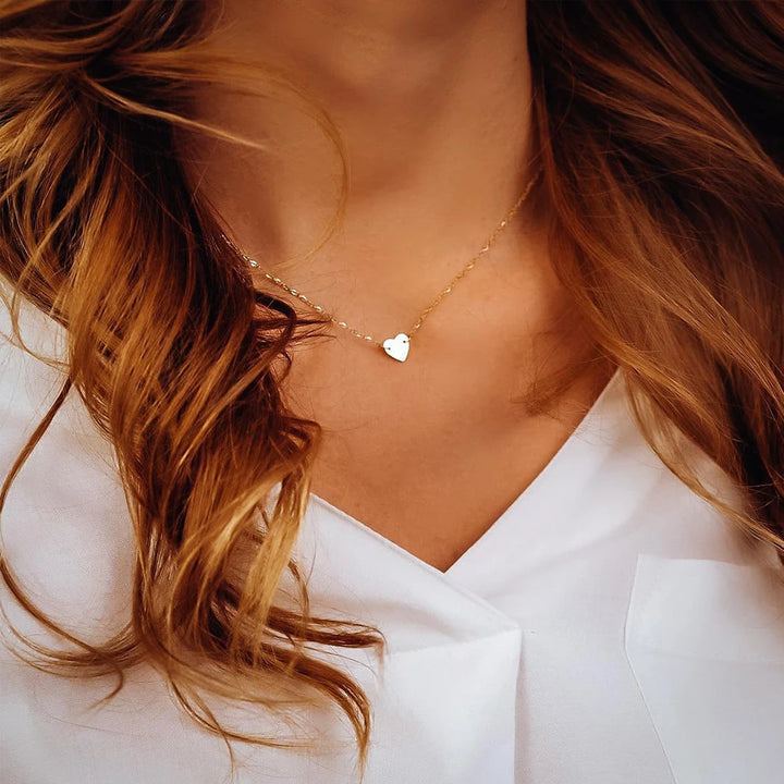 Amara Heart Gold Necklace