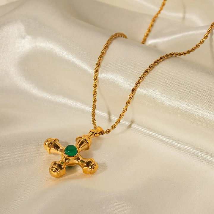 Cassian Cross Gold Necklace