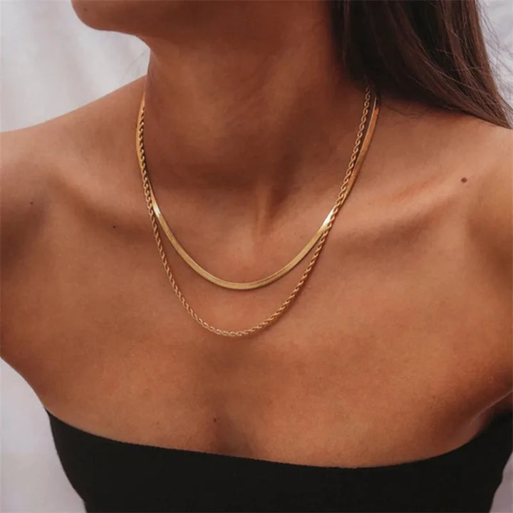 Lyra Layered Gold Necklace