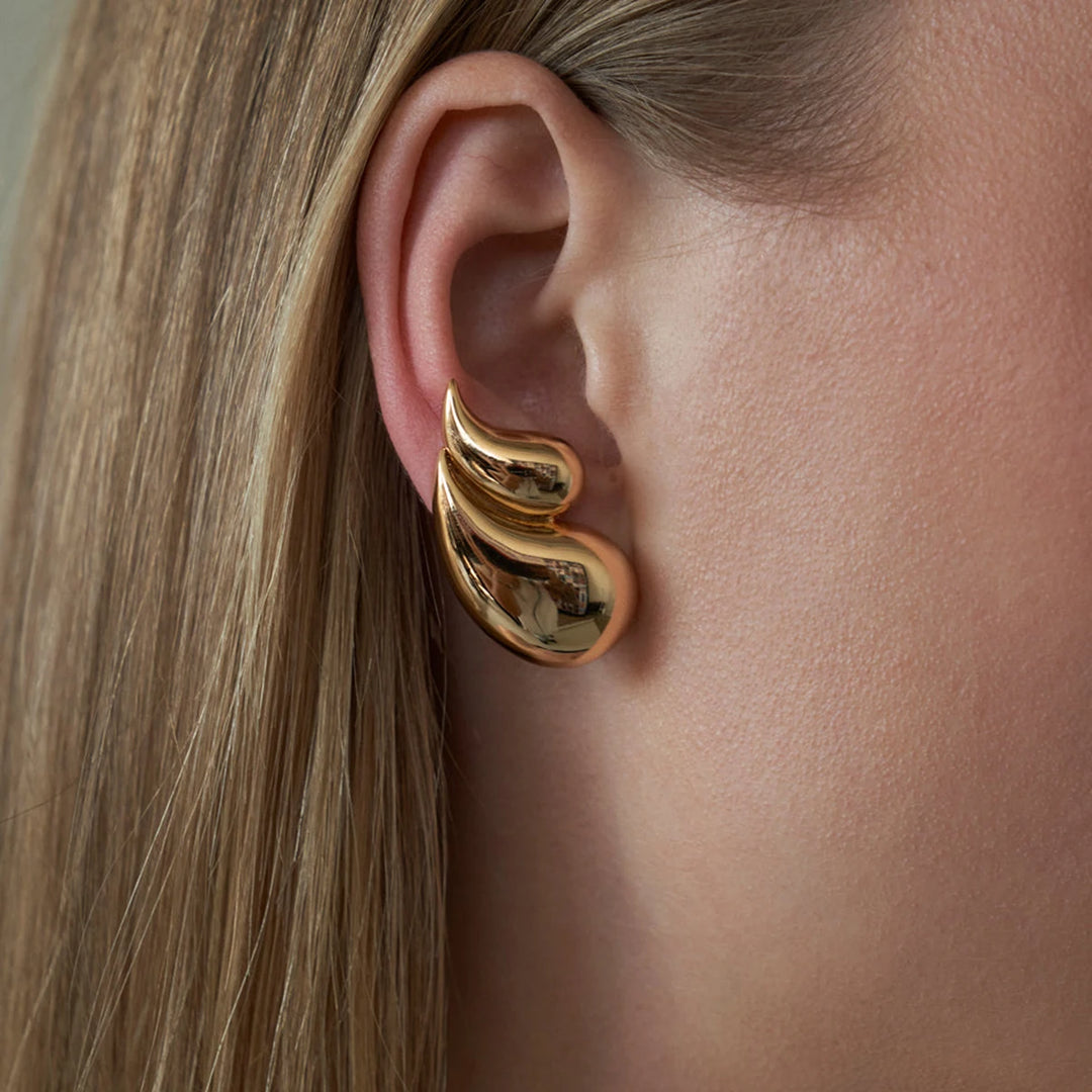 Mirage Wave Stud Earrings