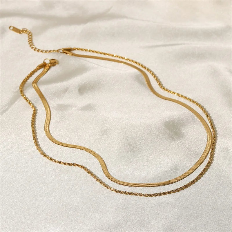 Lyra Layered Gold Necklace