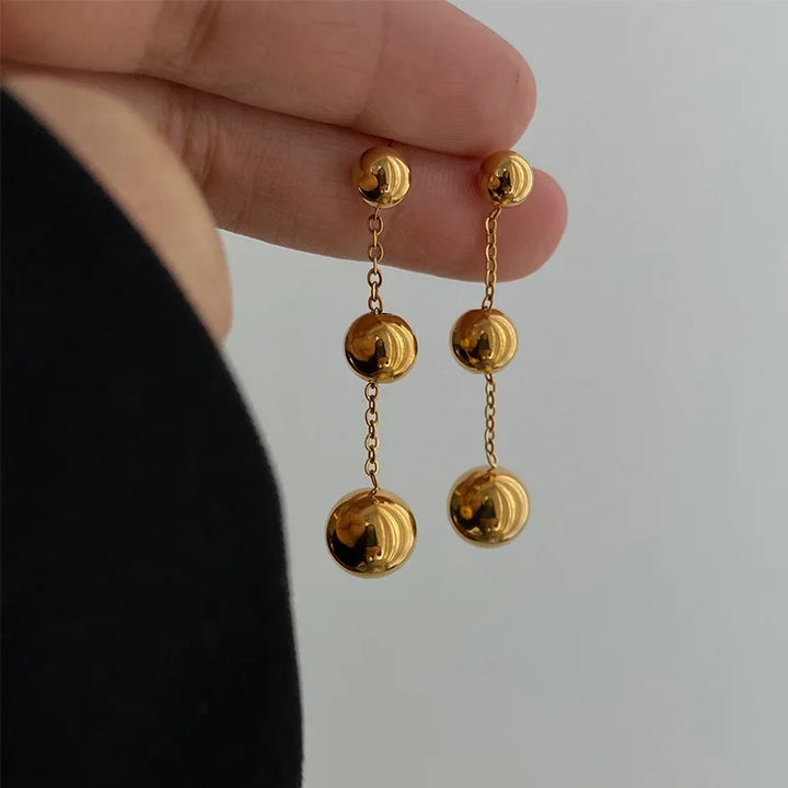 Cascade Sphere Drop Earrings