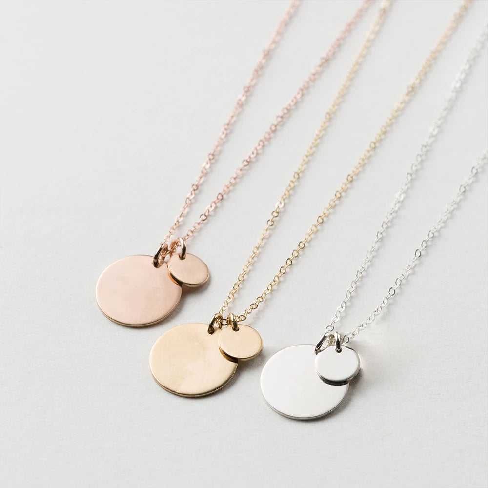 Celia Duo Disc Necklace