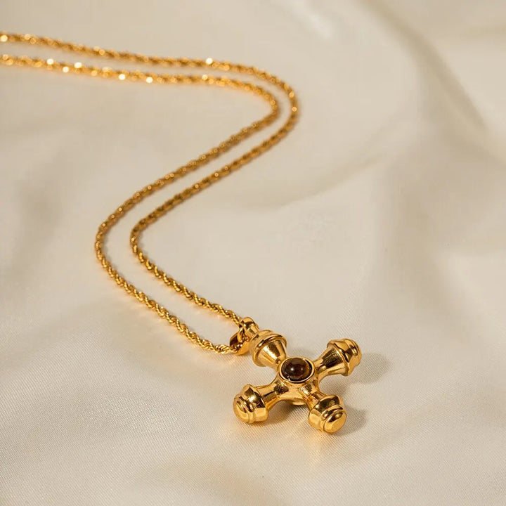 Cassian Cross Gold Necklace